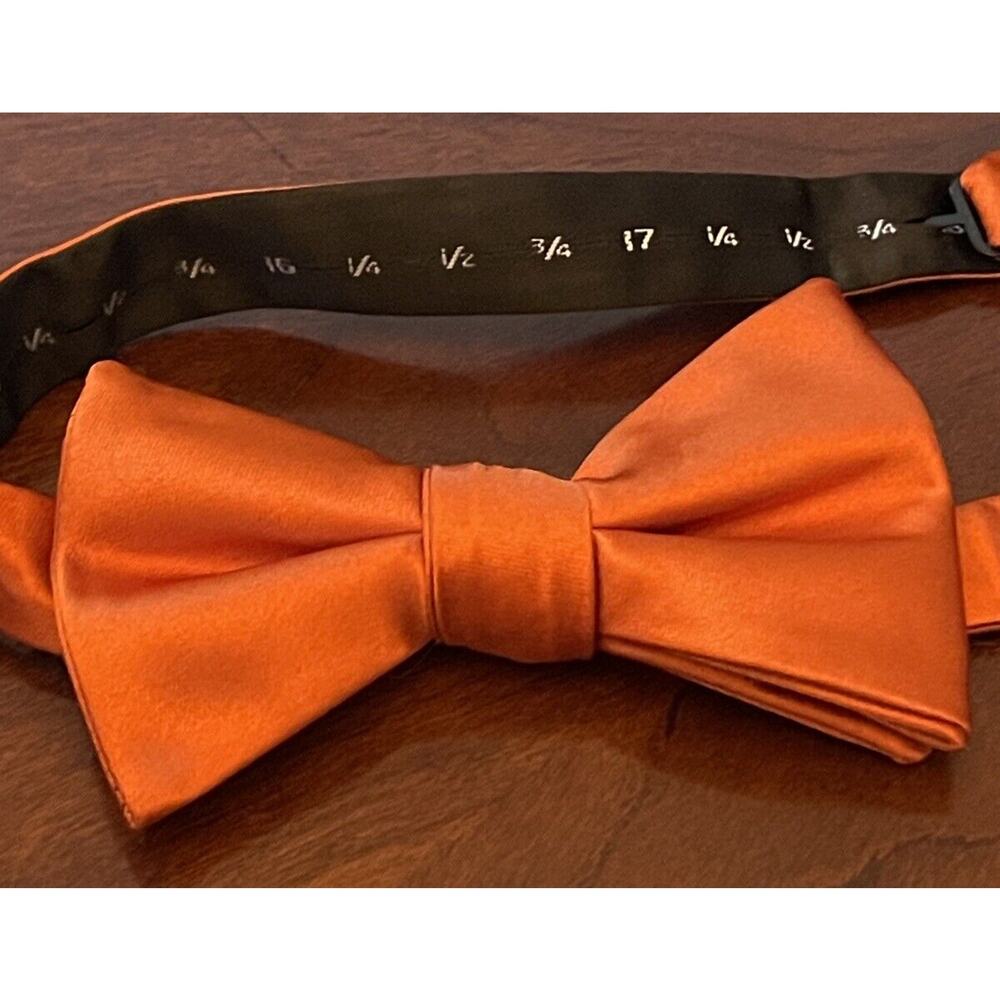 Madison Orange 100% Polyester Pre Tied Men’s BowTie Made In China
